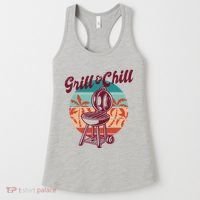 Grill And Chill Vacation Retro Sunset Women's Tank Top thumb 0