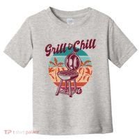Grill And Chill Vacation Retro Sunset Toddler T-Shirt thumb 0