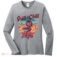 Grill And Chill Vacation Retro Sunset Women's Long Sleeve Shirt thumb 0