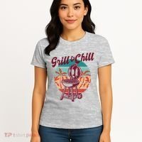 Grill And Chill Vacation Retro Sunset Women's T-Shirt thumb 4