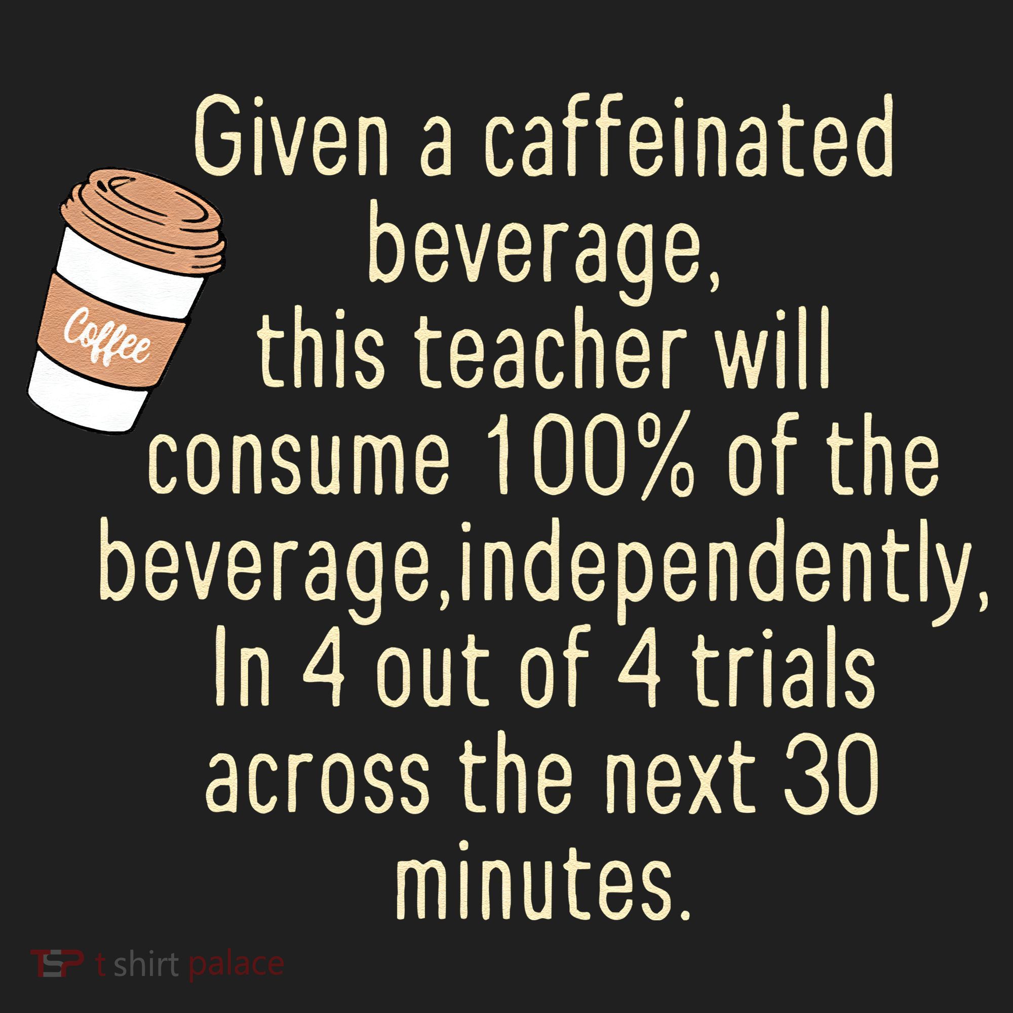 Given A Caffeinated Beverage This Teacher Will Consume Women's Sweatshirt