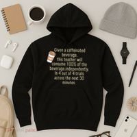 Given A Caffeinated Beverage This Teacher Will Consume Hoodie thumb 3