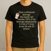 Given A Caffeinated Beverage This Teacher Will Consume T-Shirt thumb 3