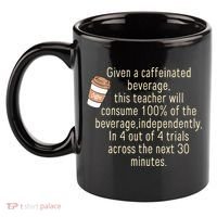 Given A Caffeinated Beverage This Teacher Will Consume 11oz C Handle Ceramic Mug thumb 2