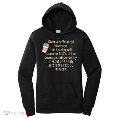Given A Caffeinated Beverage This Teacher Will Consume Women's Hoodie