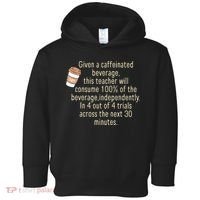 Given A Caffeinated Beverage This Teacher Will Consume Toddler Hoodie thumb 0