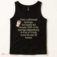 Given A Caffeinated Beverage This Teacher Will Consume Tank Top thumb 2