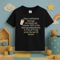 Given A Caffeinated Beverage This Teacher Will Consume Toddler T-Shirt thumb 3