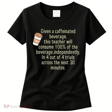 Given A Caffeinated Beverage This Teacher Will Consume Women's T-Shirt