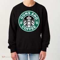 Guns And Coffee Parody Women's Sweatshirt thumb 0