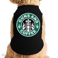Guns And Coffee Parody Doggie Tank thumb 0