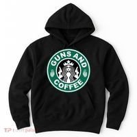 Guns And Coffee Parody Hoodie thumb 0
