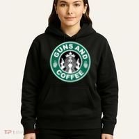 Guns And Coffee Parody Hoodie thumb 5