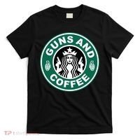 Guns And Coffee Parody T-Shirt thumb 0