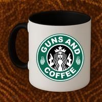 Guns And Coffee Parody Coffee Mug thumb 2