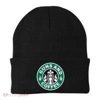 Guns And Coffee Parody Beanie thumb 0