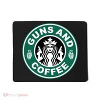 Guns And Coffee Parody Mousepad thumb 0