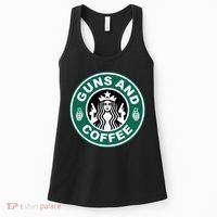 Guns And Coffee Parody Women's Tank Top thumb 0