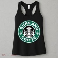 Guns And Coffee Parody Women's Tank Top thumb 3