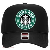 Guns And Coffee Parody Hat thumb 0