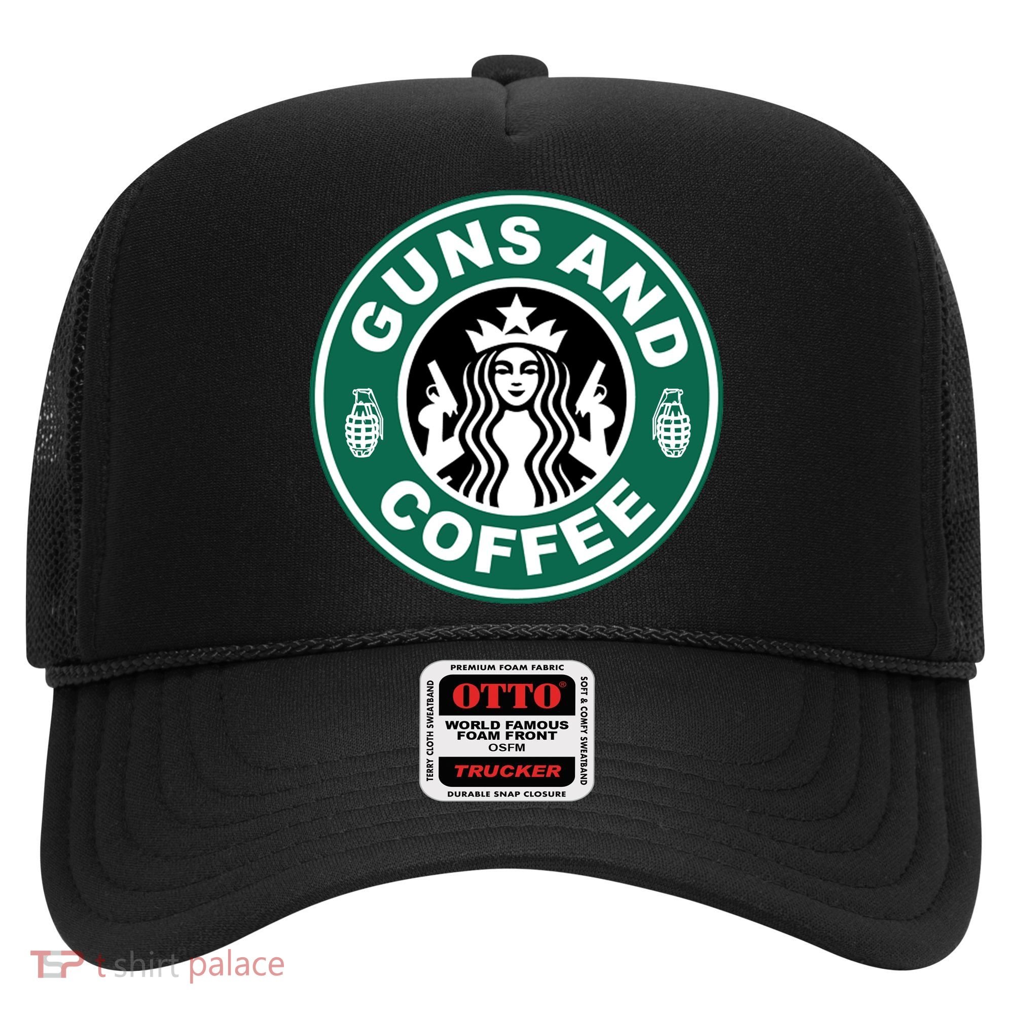 Guns And Coffee Parody Hat