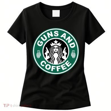 Guns And Coffee Parody Women's T-Shirt