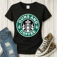 Guns And Coffee Parody Women's T-Shirt thumb 3