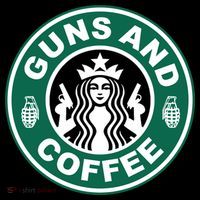 Guns And Coffee Parody Kids Hoodie thumb 5