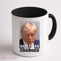 Guilty As Charge Trump Mugshot Coffee Mug thumb 1