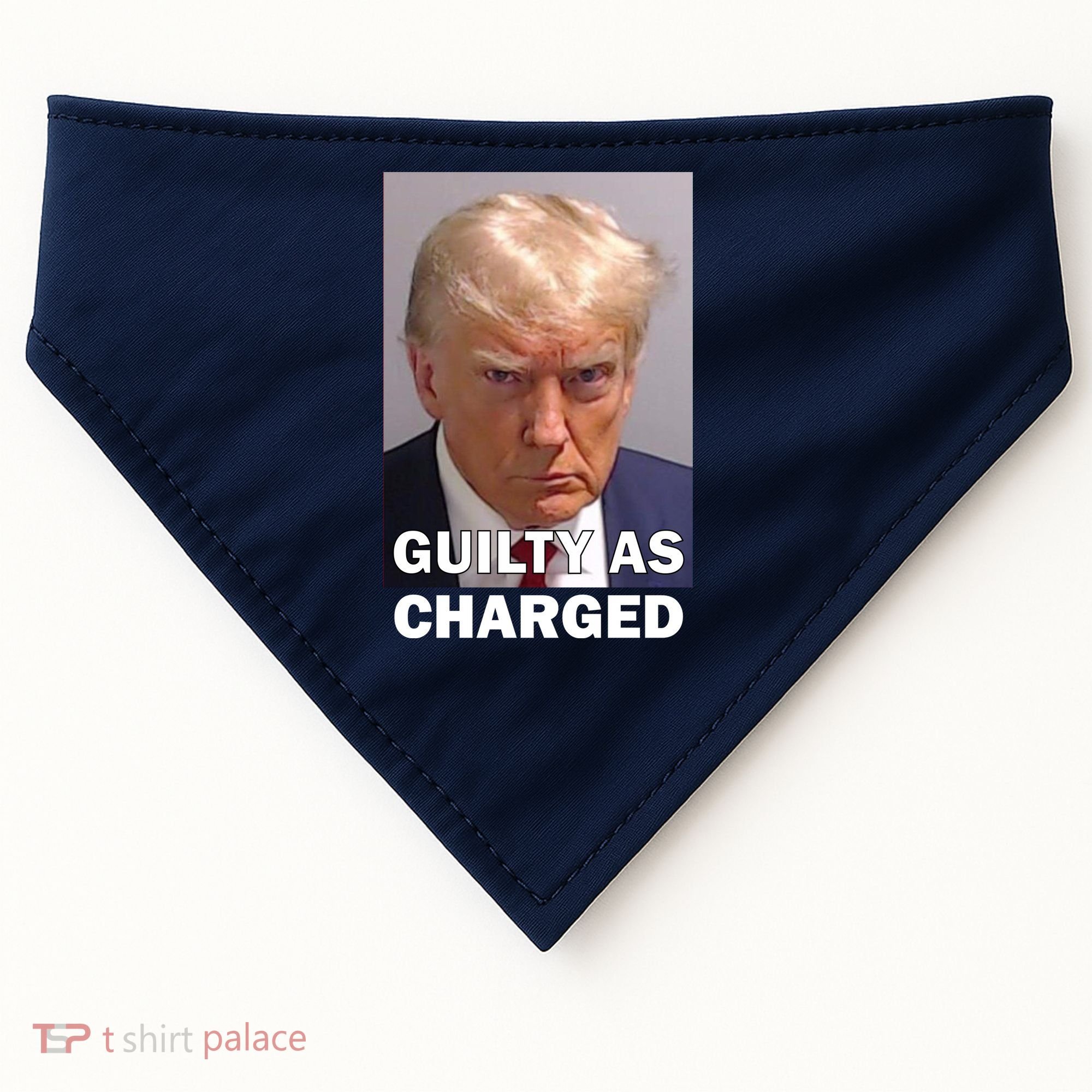 Guilty As Charge Trump Mugshot USA-Made Doggie Bandana