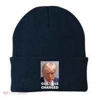 Guilty As Charge Trump Mugshot Beanie thumb 0