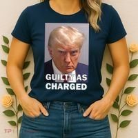 Guilty As Charge Trump Mugshot Women's T-Shirt thumb 2