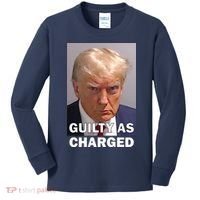 Guilty As Charge Trump Mugshot Kids Long Sleeve Shirt thumb 0