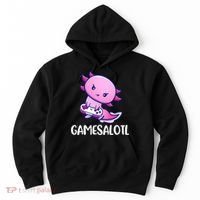 Gamesalotl Axolotl Cute Playing Video Game Hoodie thumb 0