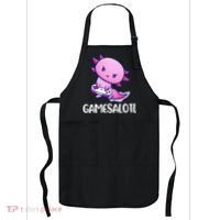Gamesalotl Axolotl Cute Playing Video Game Apron thumb 0