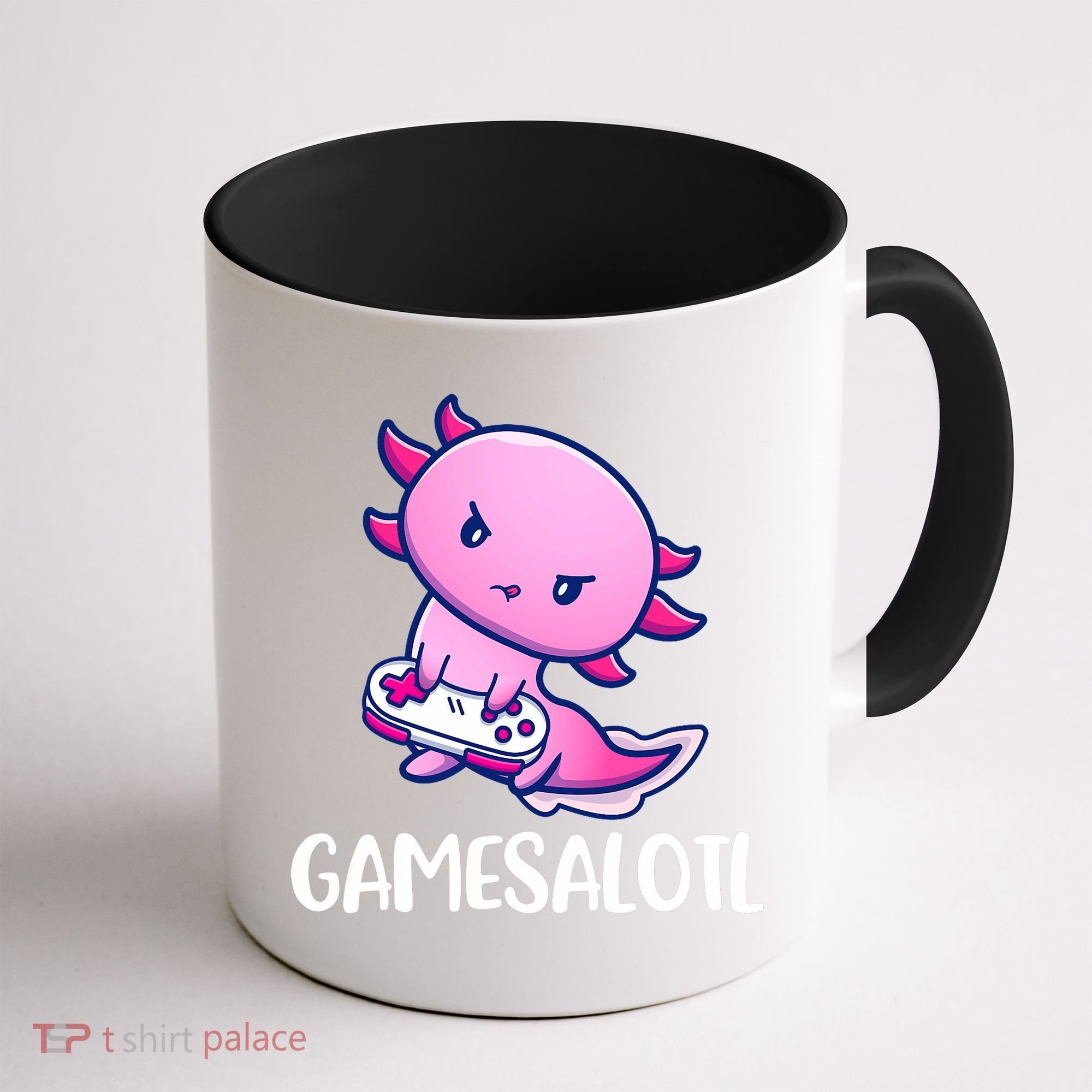 Gamesalotl Axolotl Cute Playing Video Game Coffee Mug
