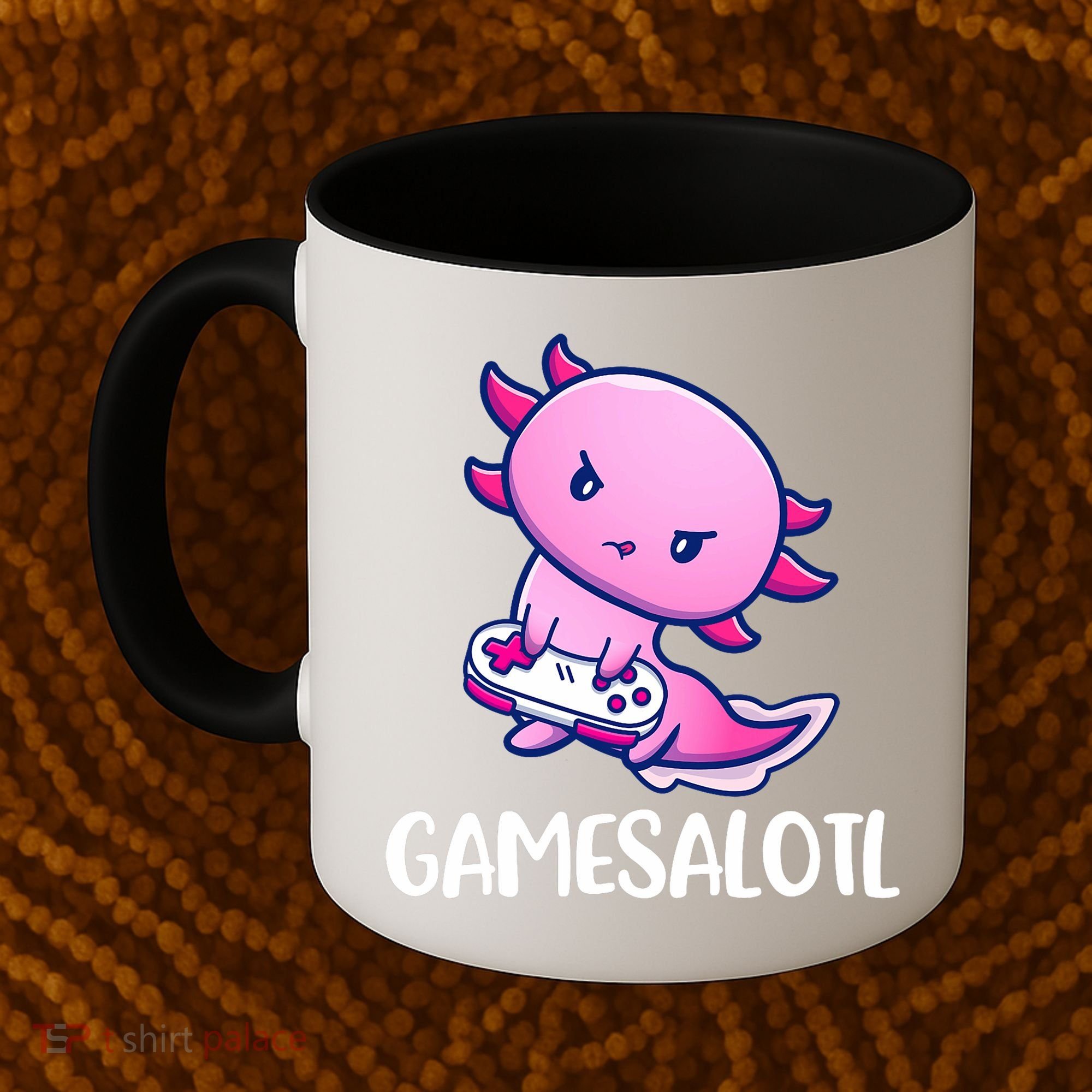 Gamesalotl Axolotl Cute Playing Video Game Coffee Mug