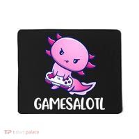 Gamesalotl Axolotl Cute Playing Video Game Mousepad thumb 0