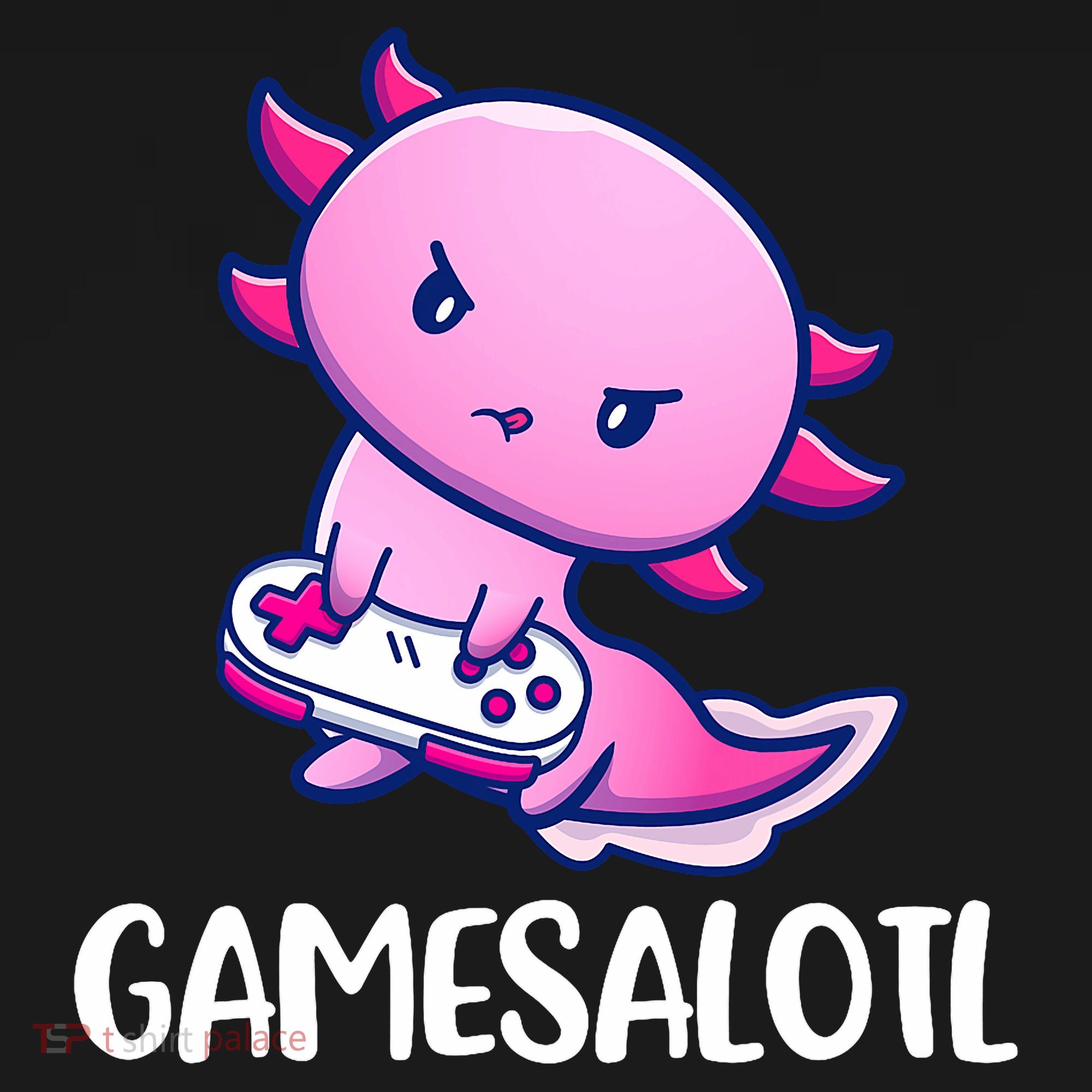 Gamesalotl Axolotl Cute Playing Video Game Mousepad