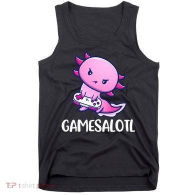 Gamesalotl Axolotl Cute Playing Video Game Tank Top