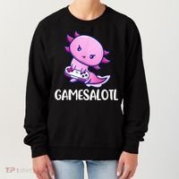 Gamesalotl Axolotl Cute Playing Video Game Women's Sweatshirt thumb 0