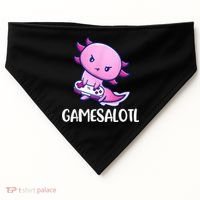 Gamesalotl Axolotl Cute Playing Video Game USA-Made Doggie Bandana thumb 0