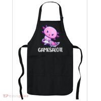 Gamesalotl Axolotl Cute Playing Video Game Apron thumb 0