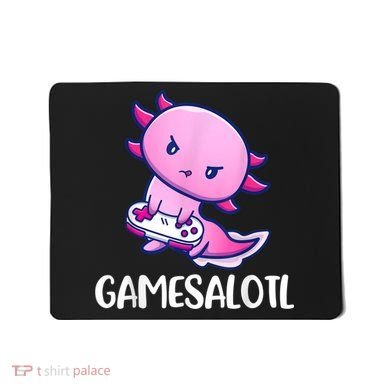 Gamesalotl Axolotl Cute Playing Video Game Mousepad