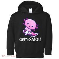Gamesalotl Axolotl Cute Playing Video Game Toddler Hoodie thumb 0