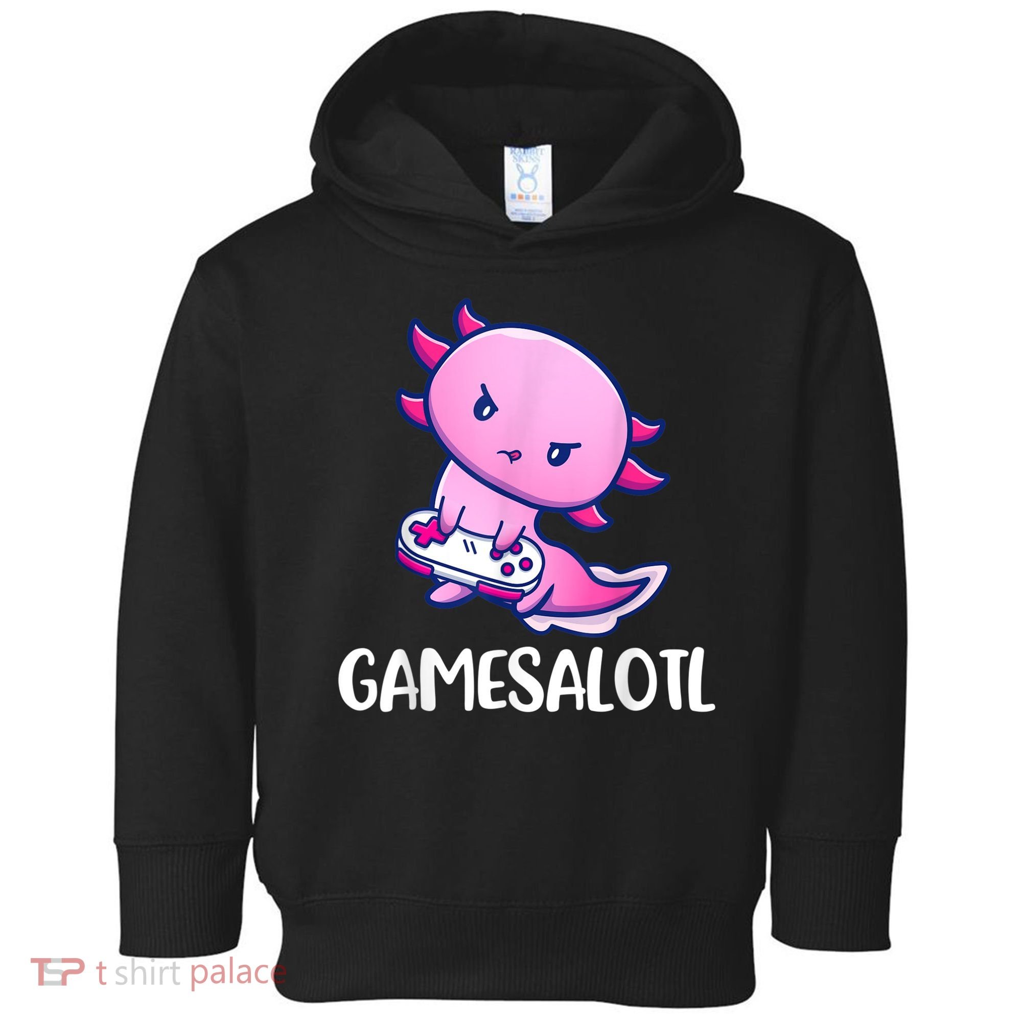 Gamesalotl Axolotl Cute Playing Video Game Toddler Hoodie