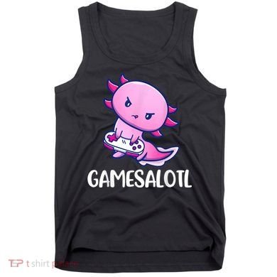Gamesalotl Axolotl Cute Playing Video Game Tank Top