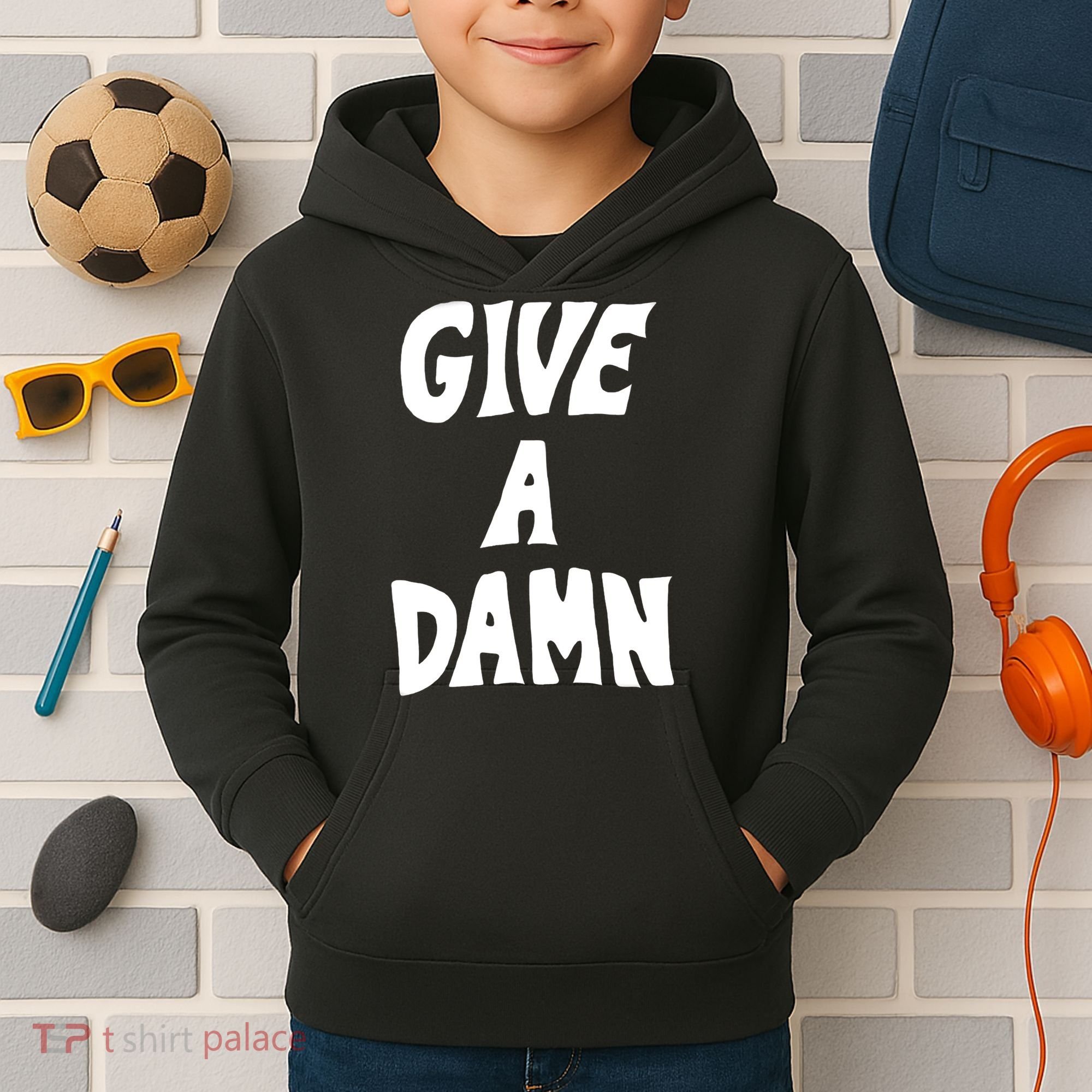 Give A Damn Kids Hoodie