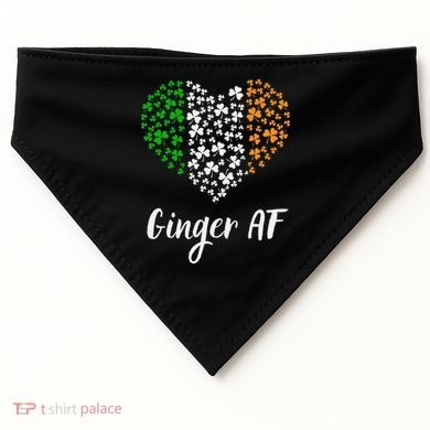Ginger AF Drinking Redhead Irish St Patrick's Day USA-Made Doggie Bandana