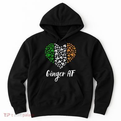 Ginger AF Drinking Redhead Irish St Patrick's Day Hoodie